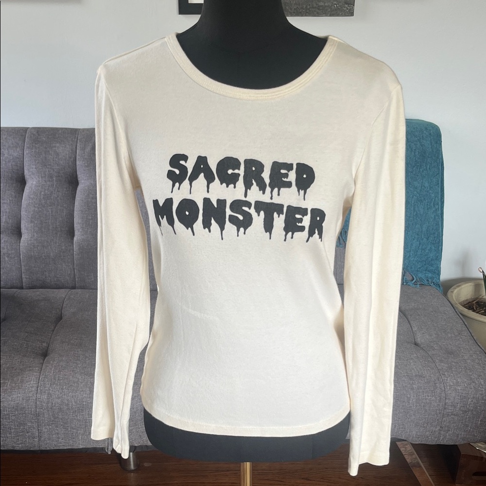 Alexa Chung for AG "Sacred Monster" long sleeved tee. Size Large